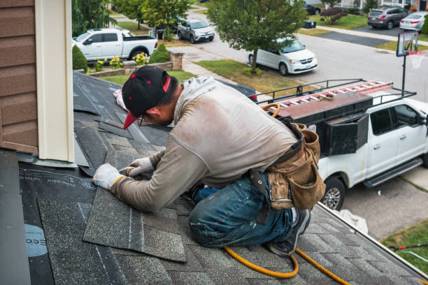 Professional Roof Inspection technician working in Burtrum, MN